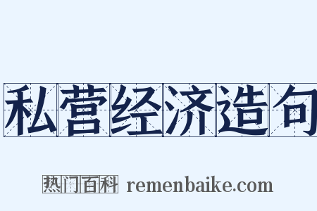 私营经济造句是什么意思的图片